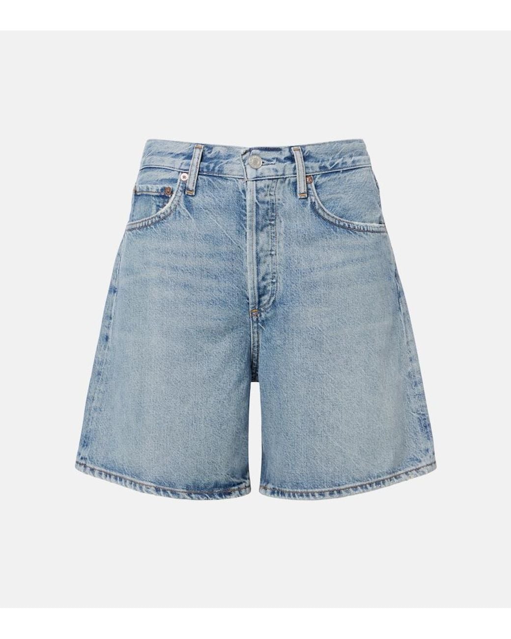 Agolde Blue Dame Denim Shorts