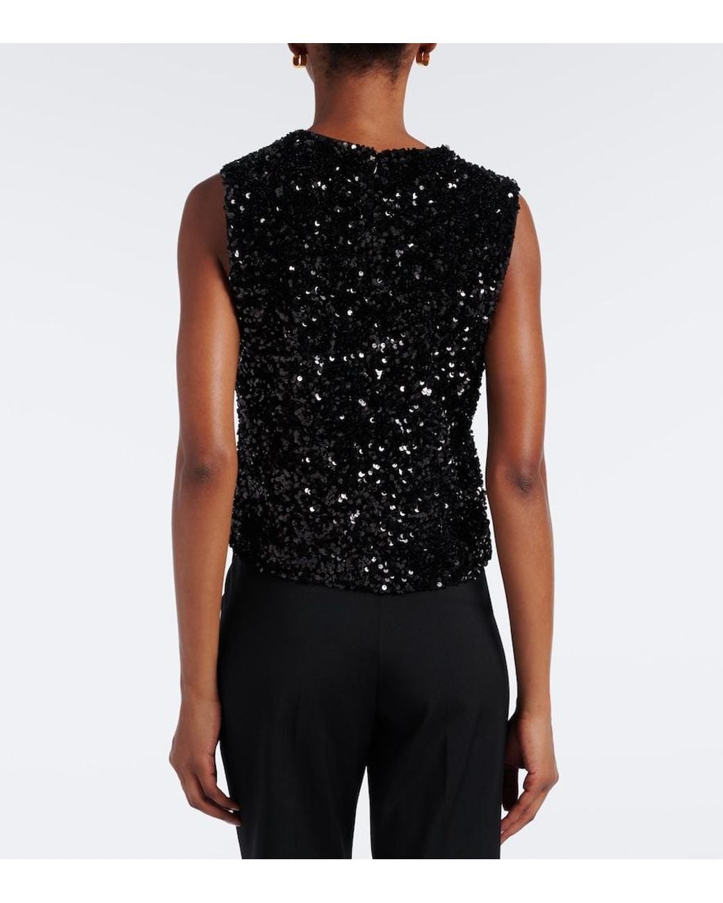 Vince Black Sequined Top