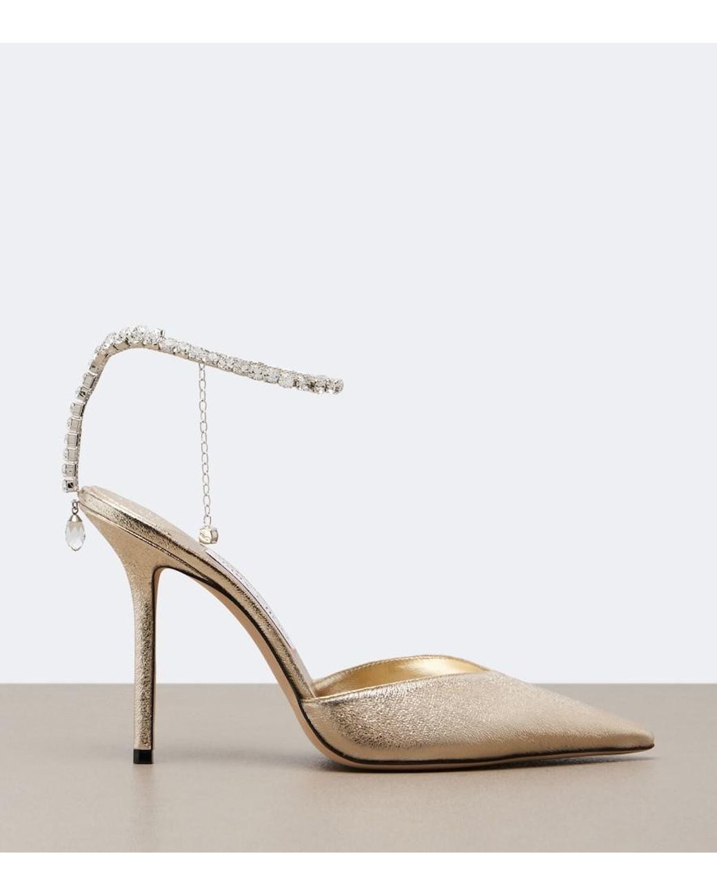 Jimmy Choo Natural Saeda Embellished Pumps
