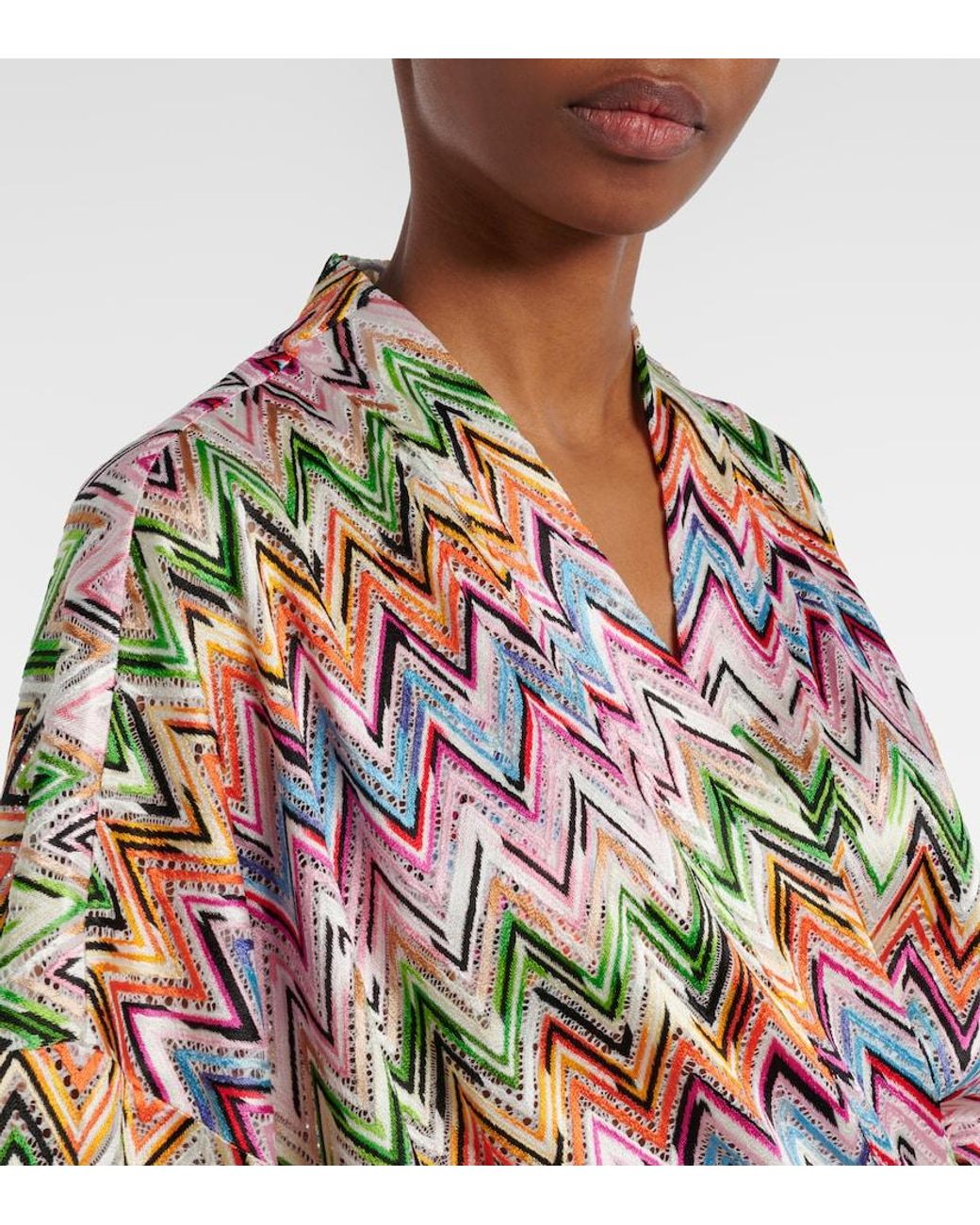 Missoni White Zigzag Wrap Cardigan