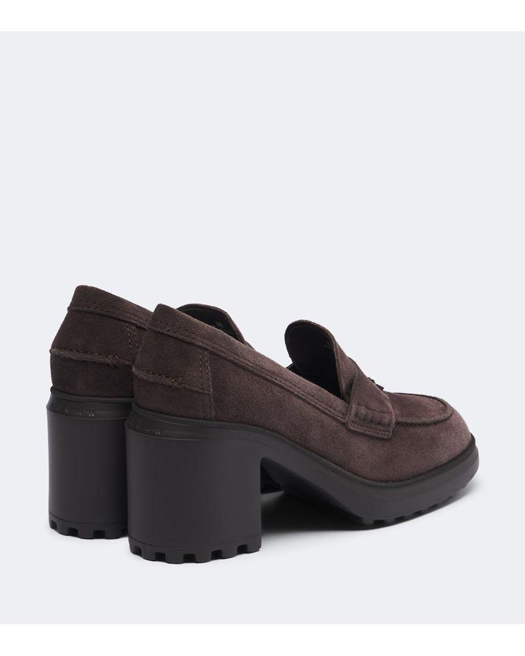 Hogan Black Suede Loafer Pumps