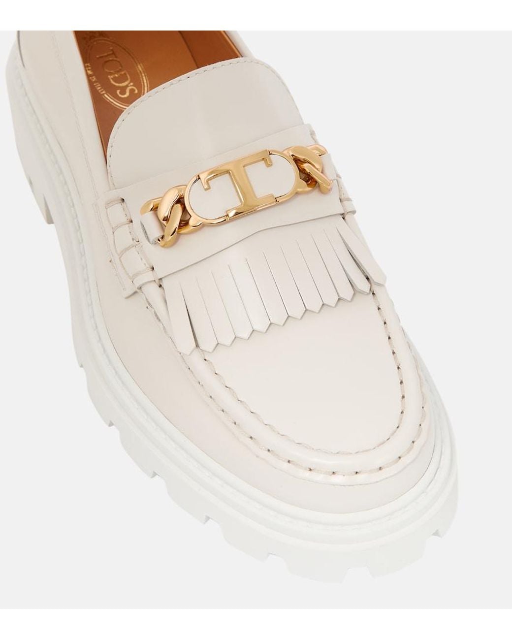 Tod's Multicolor Fringed Leather Loafers