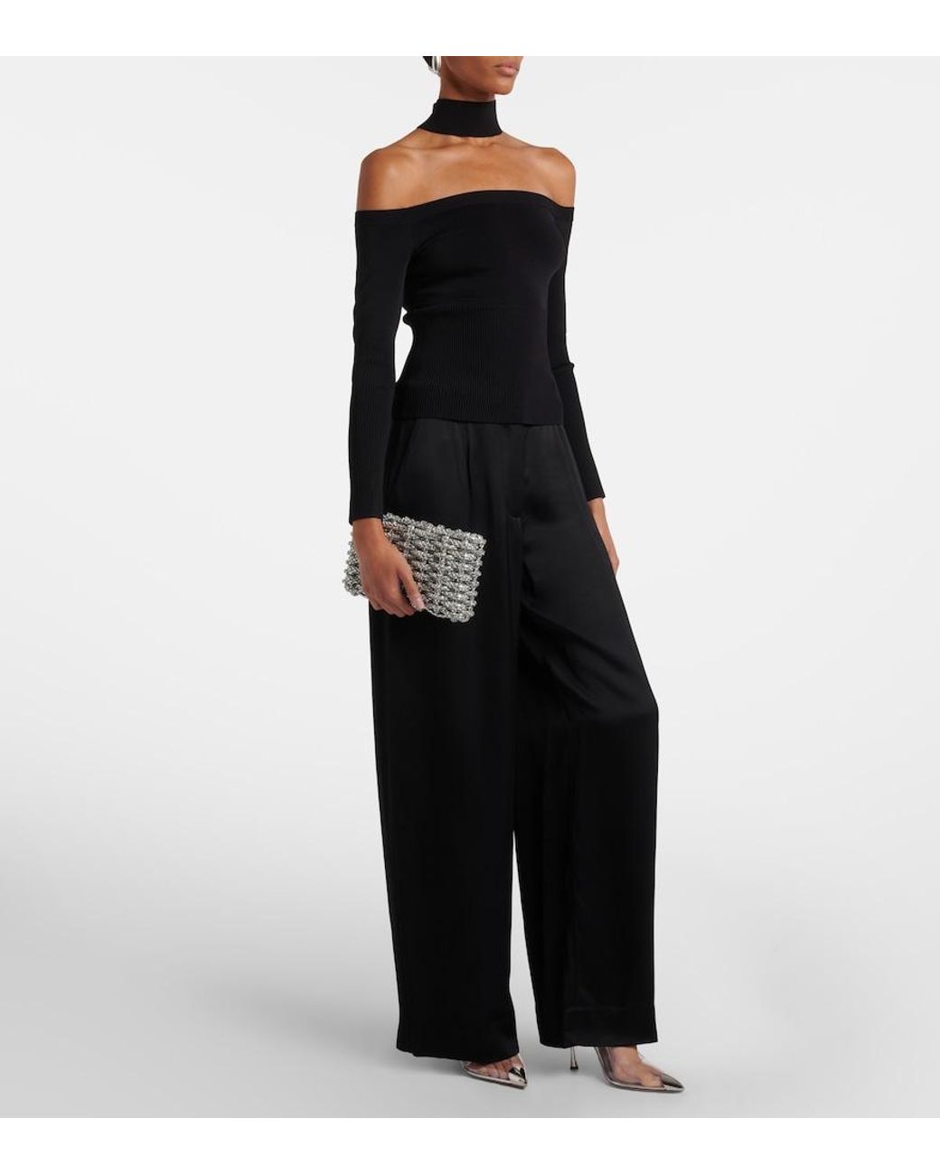 Jonathan Simkhai Metallic Morgan Embellished Clutch