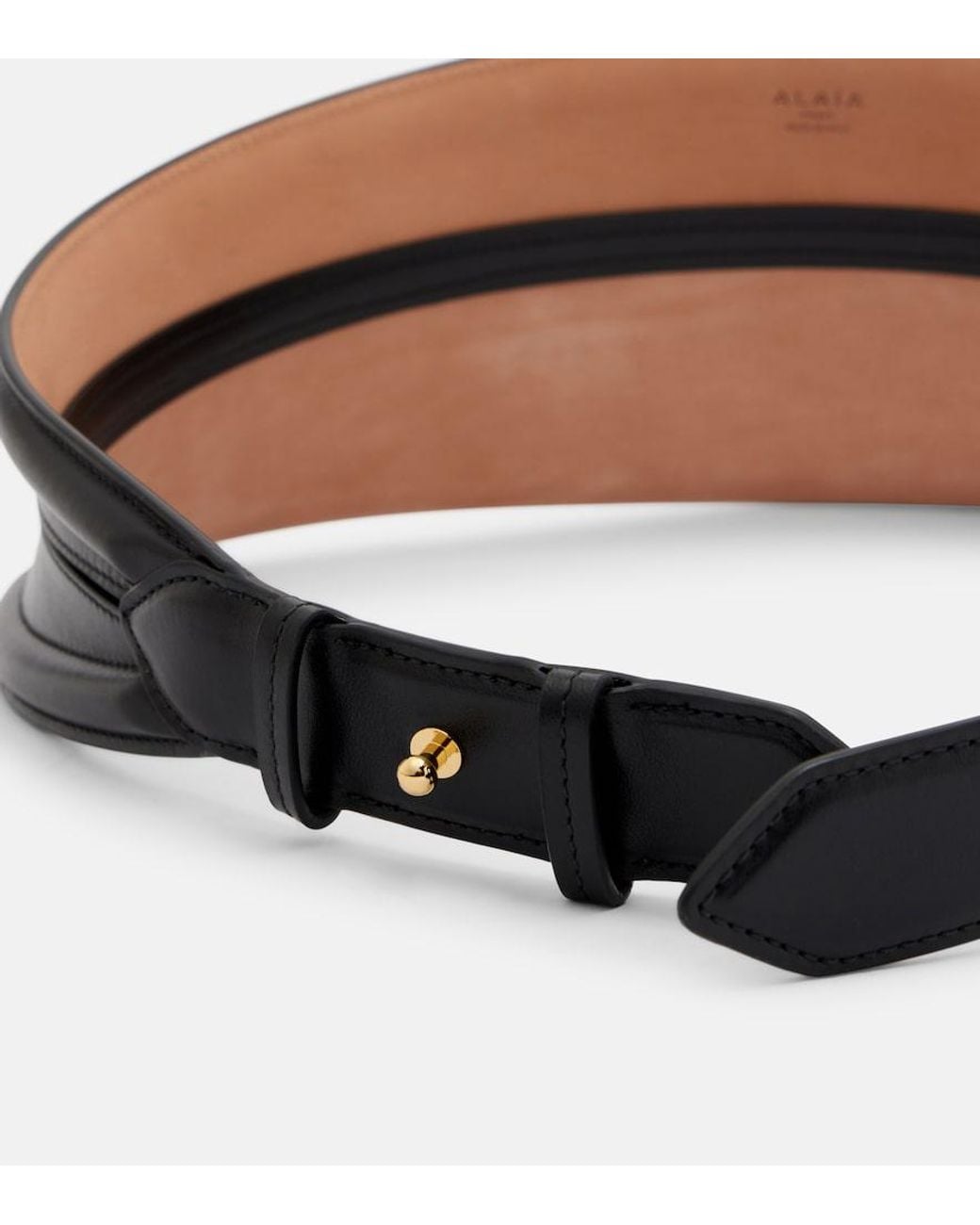 Alaïa Brown Tube Leather Belt
