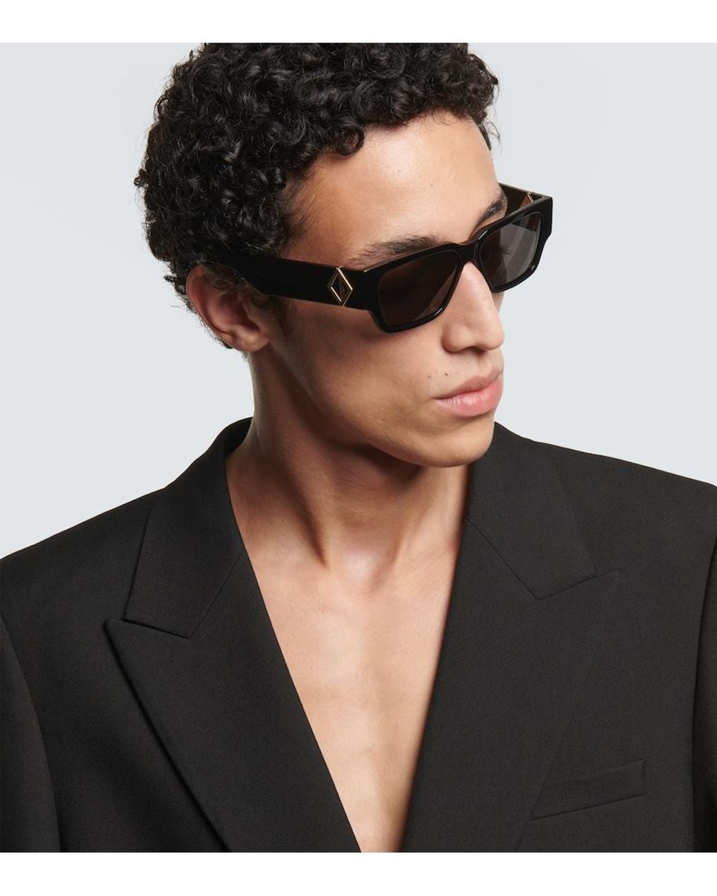 Dior Gray Cd Diamond S5I Rectangular Sunglasses for men