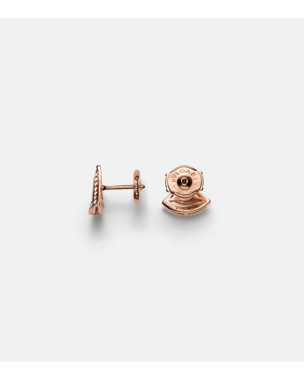 BVLGARI White Divas' Dream 18Kt Rose Earrings With Mother-Of-Pearl And Diamonds