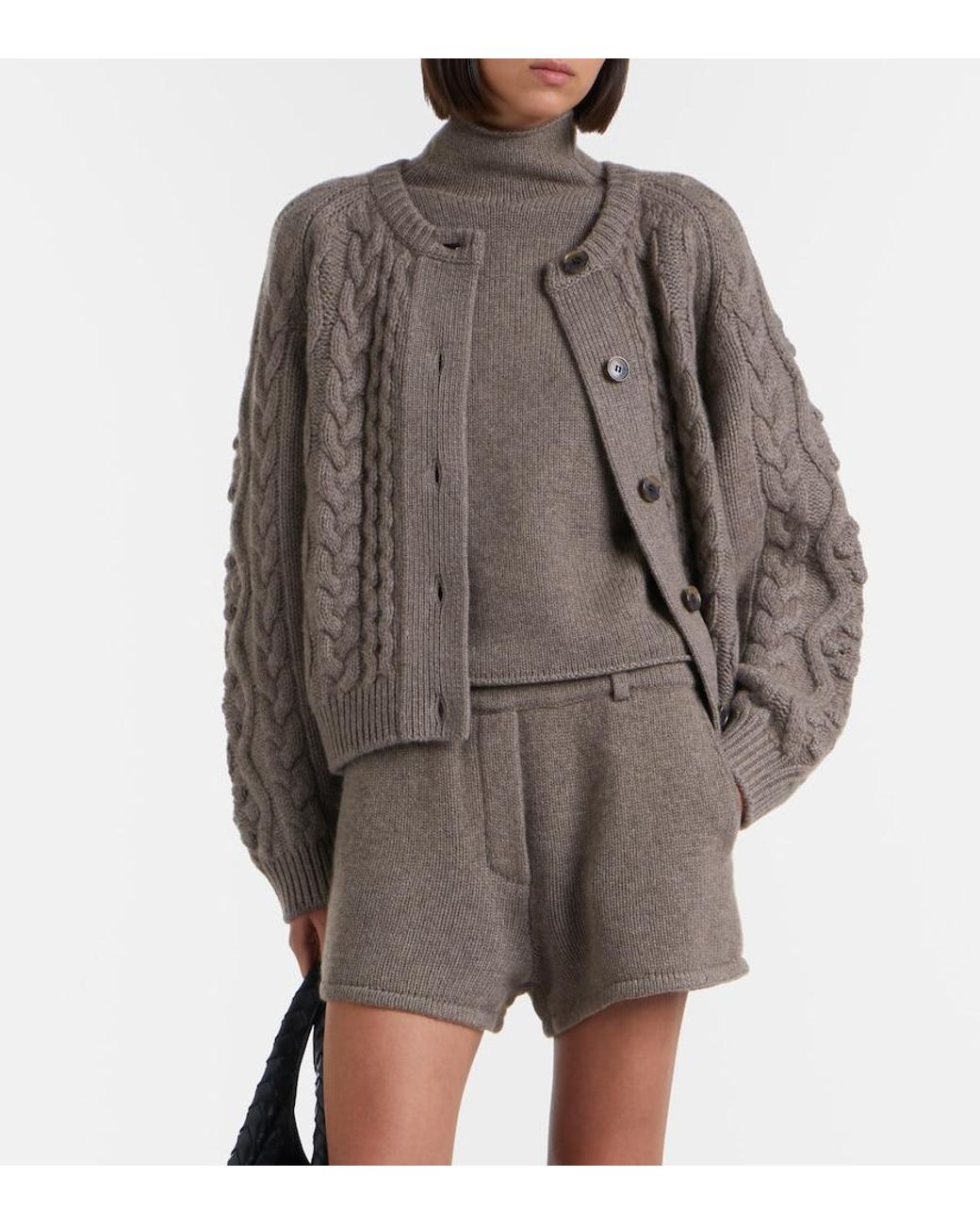 Lisa Yang Brown Fride Cashmere Turtleneck Sweater