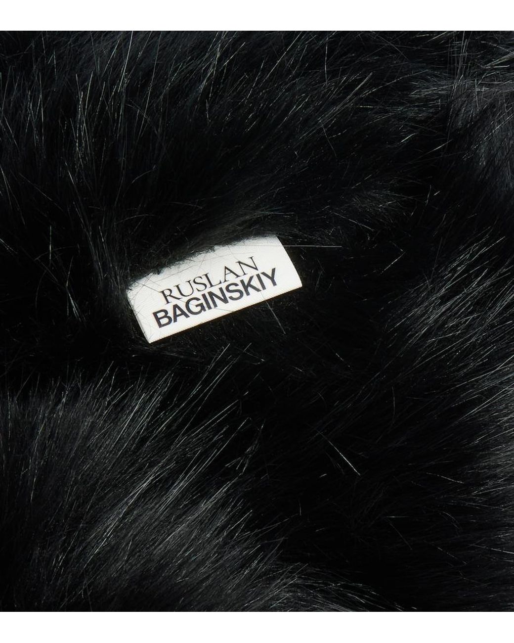 Ruslan Baginskiy Black Cotton-Trimmed Aviator Hat