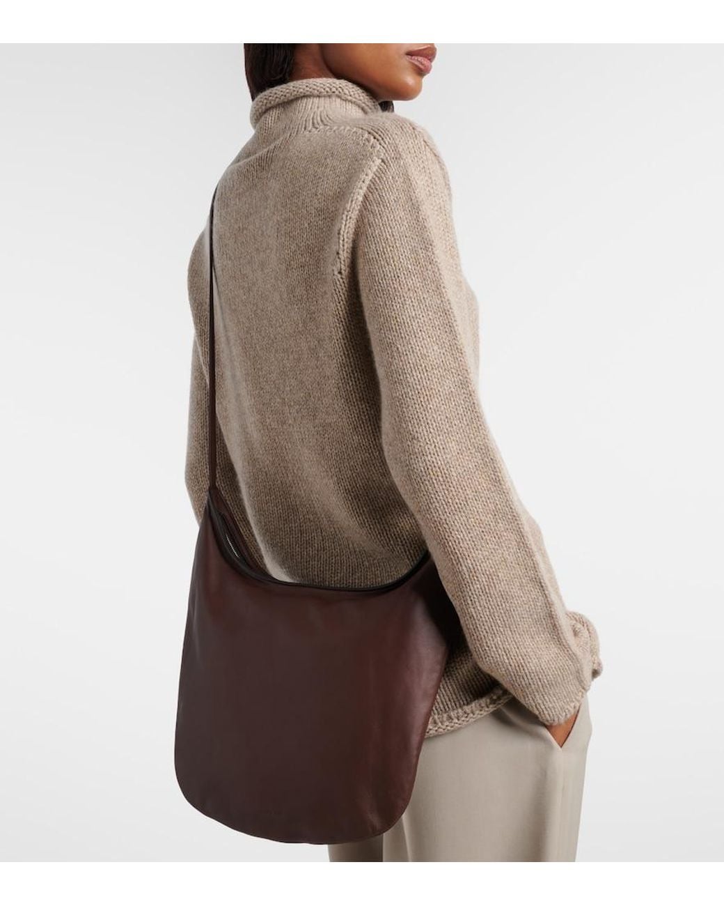 The Row White Schultertasche N/S Izzy Aus Leder
