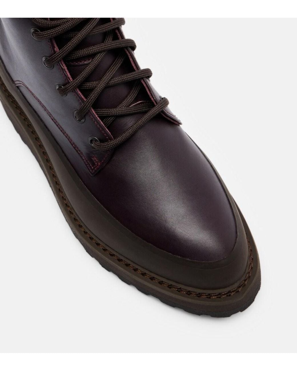 Le Monde Beryl Black Dolomite Leather Lace-Up Boots