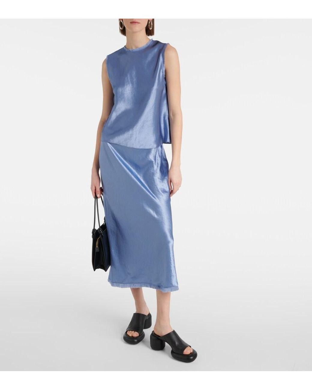 Vince Blue Midirock Aus Satin
