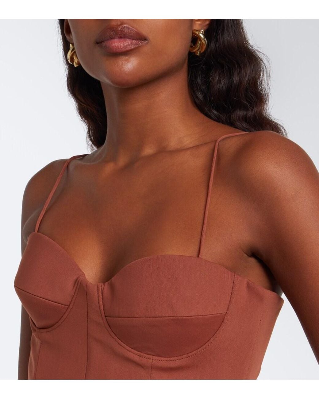 Alex Perry Red Draped Corset Dress