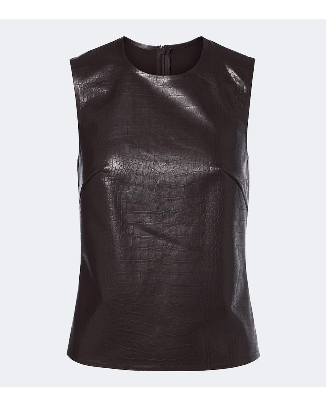 Wolford Black Croc-Effect Top