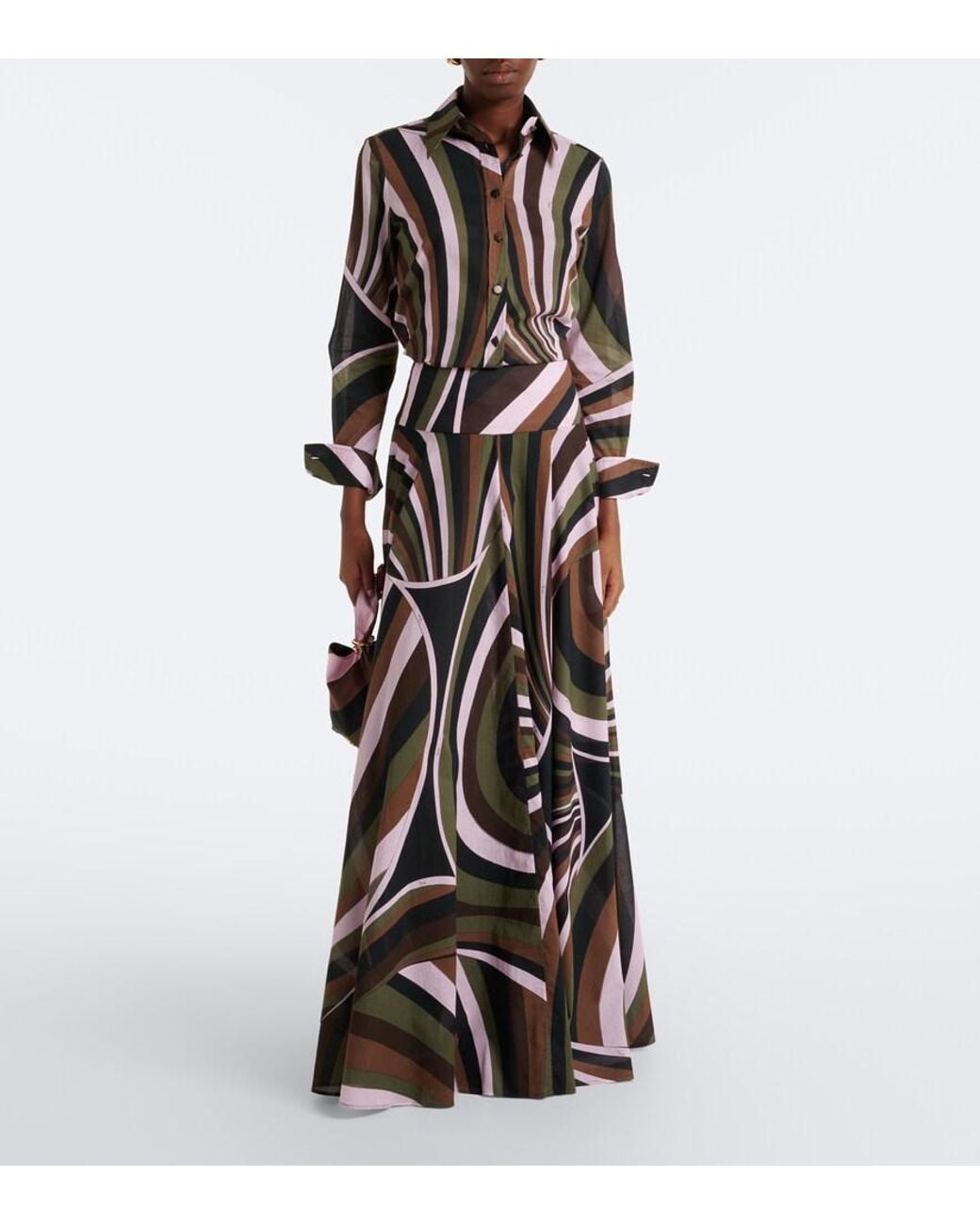 Emilio Pucci Multicolor Iride Cotton Muslin Shirt
