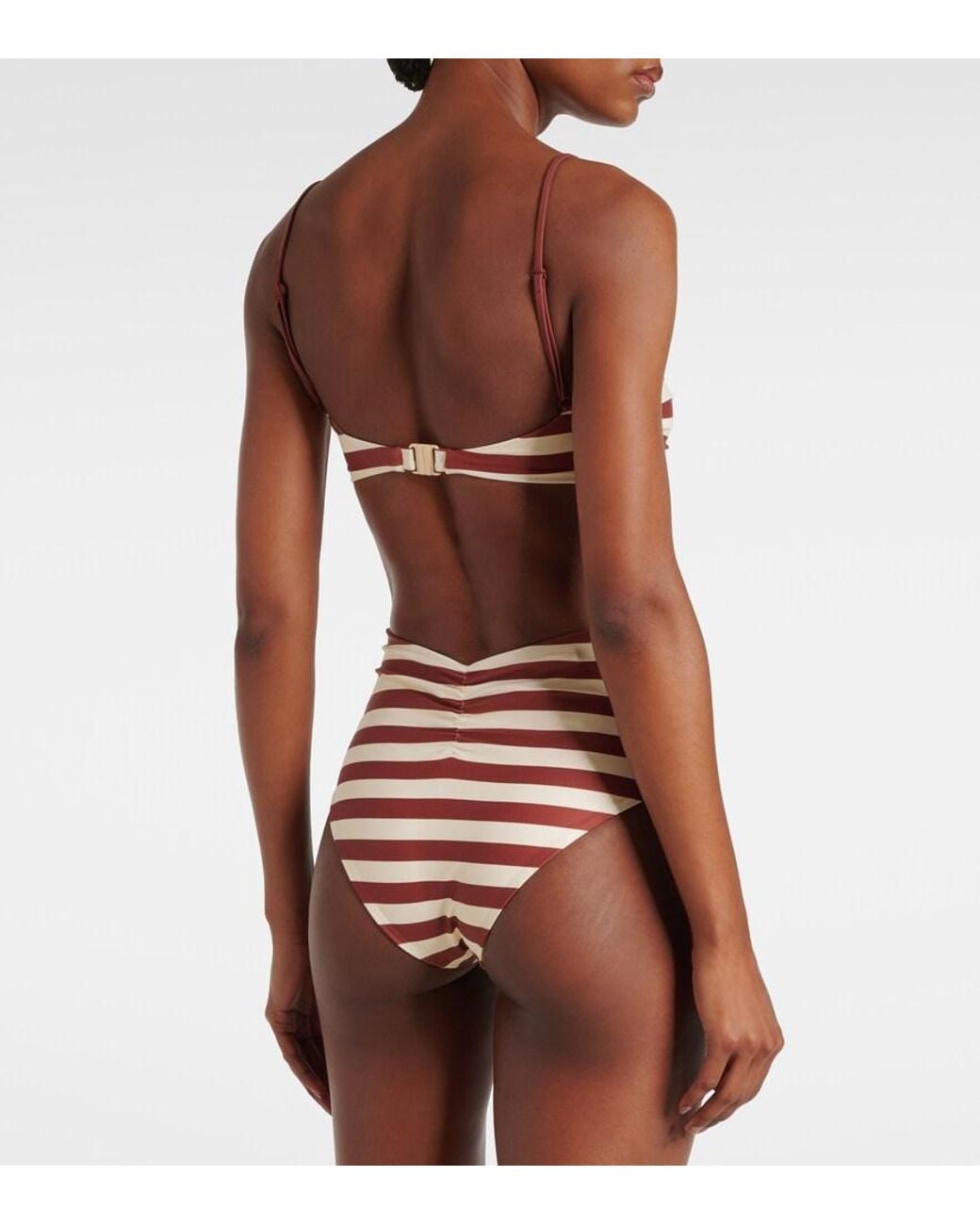 Johanna Ortiz Multicolor Striped Bikini Top