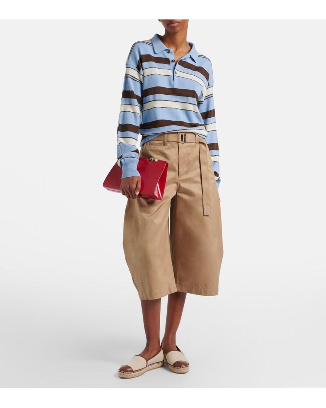 Gianvito Rossi Brown Leather-Trimmed Canvas Espadrilles