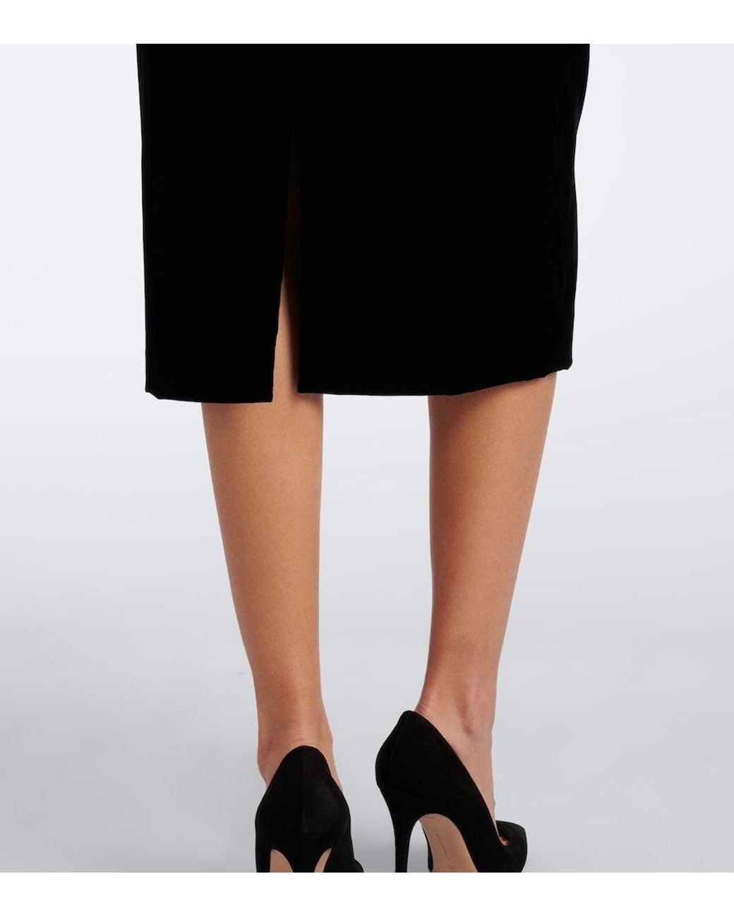Carolina Herrera Black Off-Shoulder Midi Dress