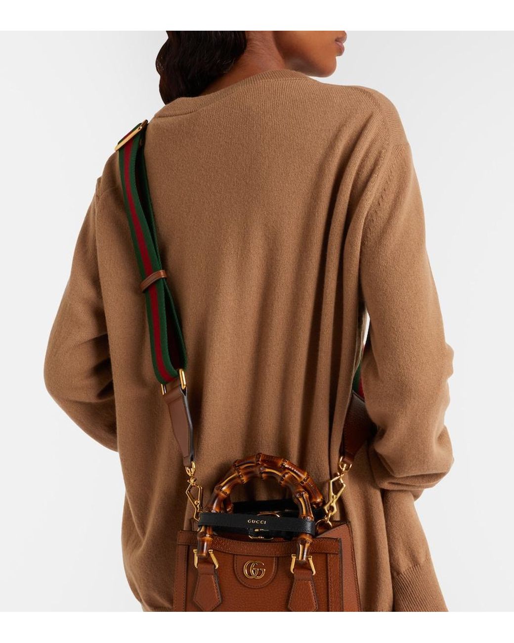 Gucci Brown Diana Small Leather Top-Handle Bag