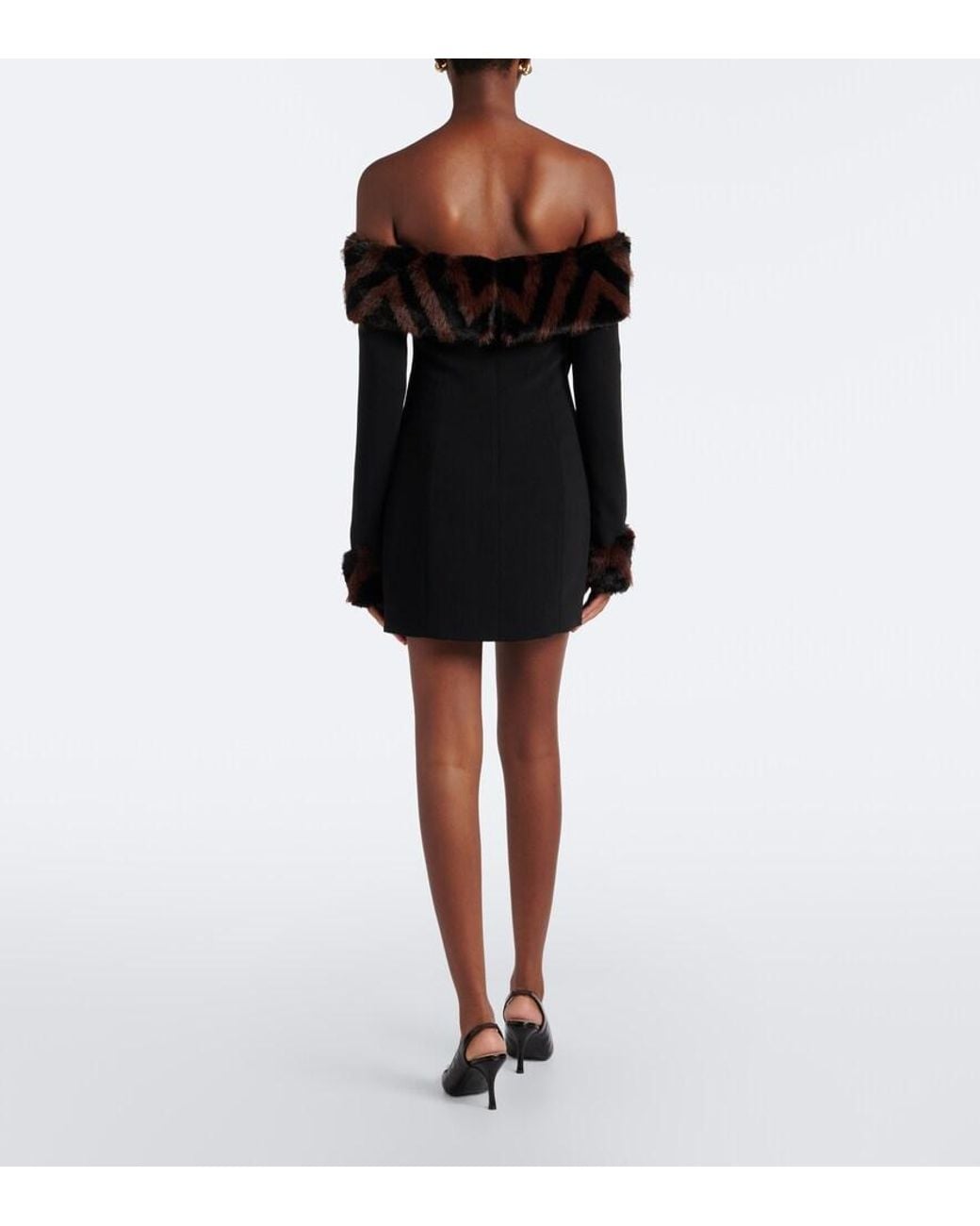 retroféte Black Elspeth Off-Shoulder Minidress