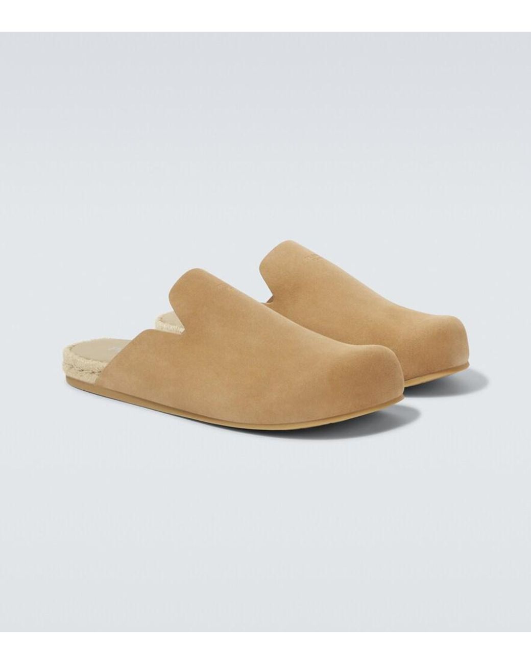 Prada White Suede Clogs for men