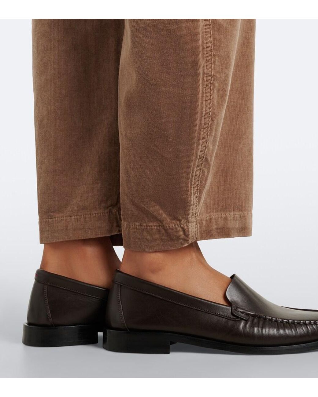 FRAME Brown Ranger Cotton-Blend Corduroy Wide-Leg Pants