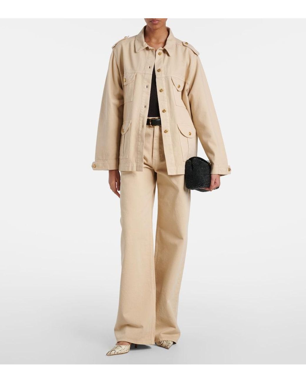 Blazé Milano Natural Sahariana Denim Jacket
