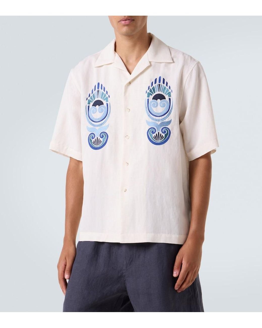 Chemise Brodee Commas pour homme en coloris White