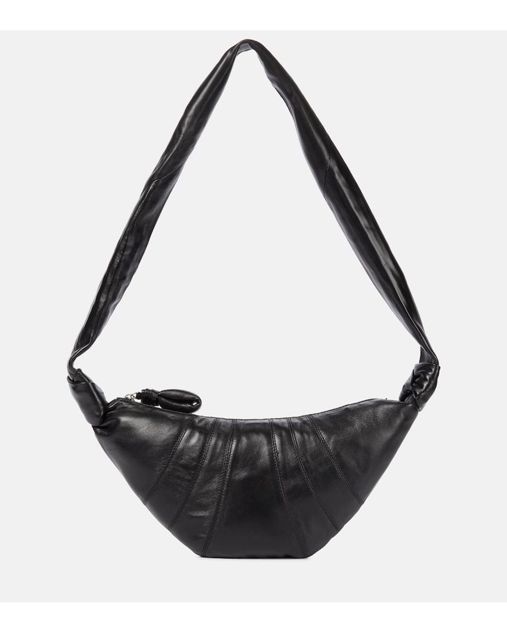 Lemaire Black Croissant Small Leather Shoulder Bag