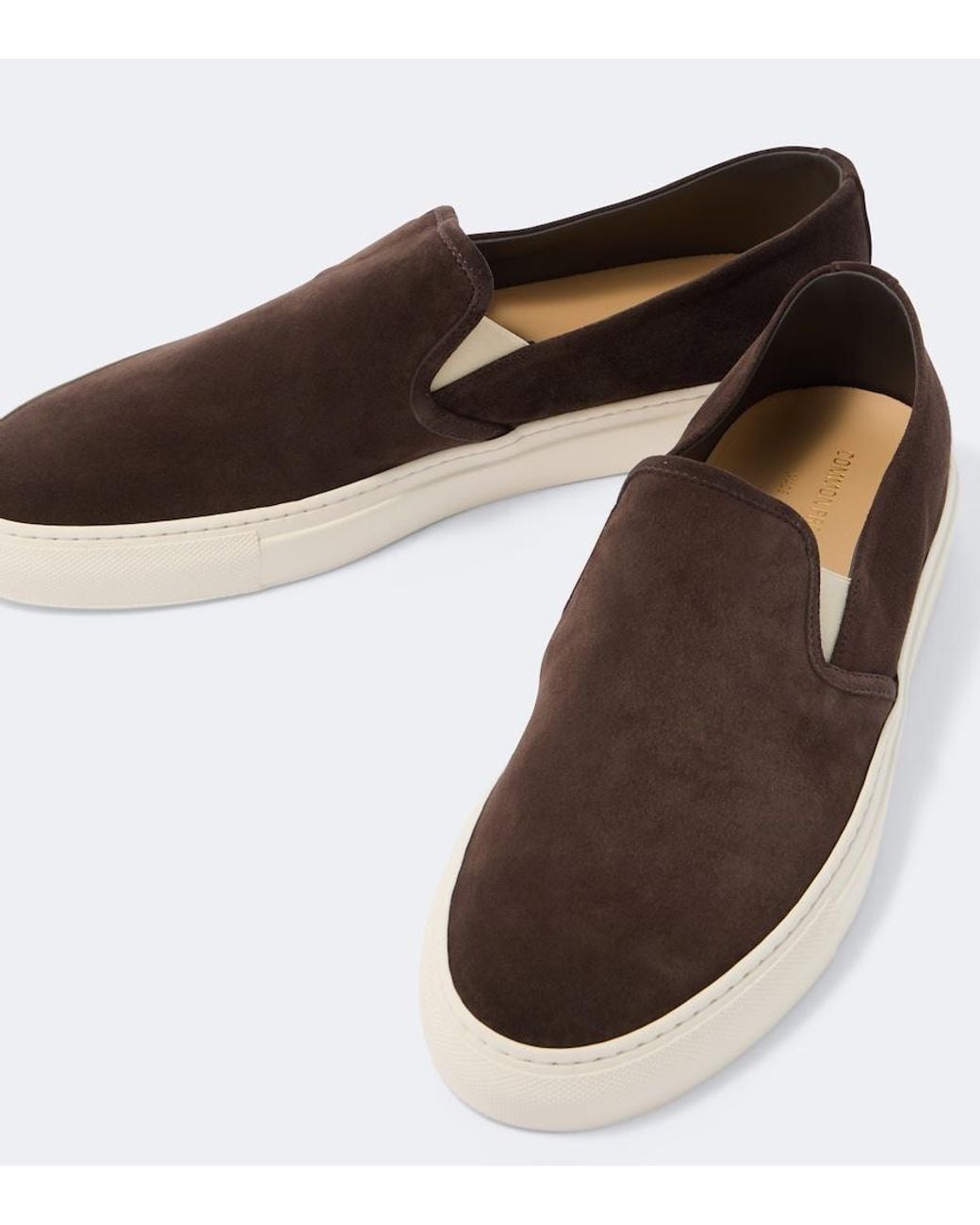 Common Projects Slipper Aus Veloursleder in Brown für Herren