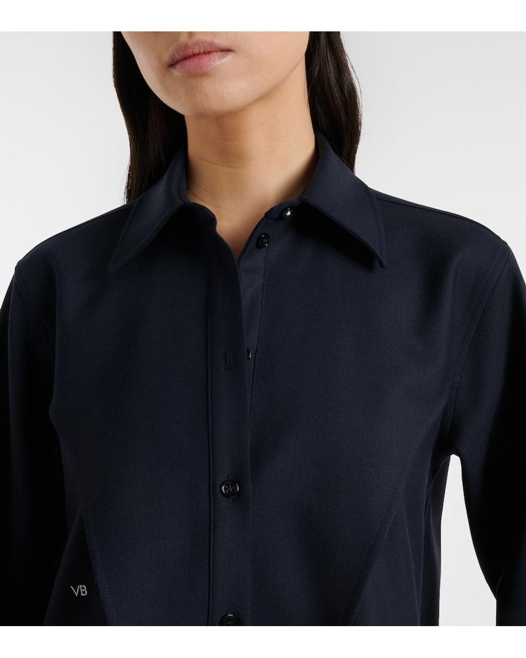 Victoria Beckham Blue Oversized Shirt