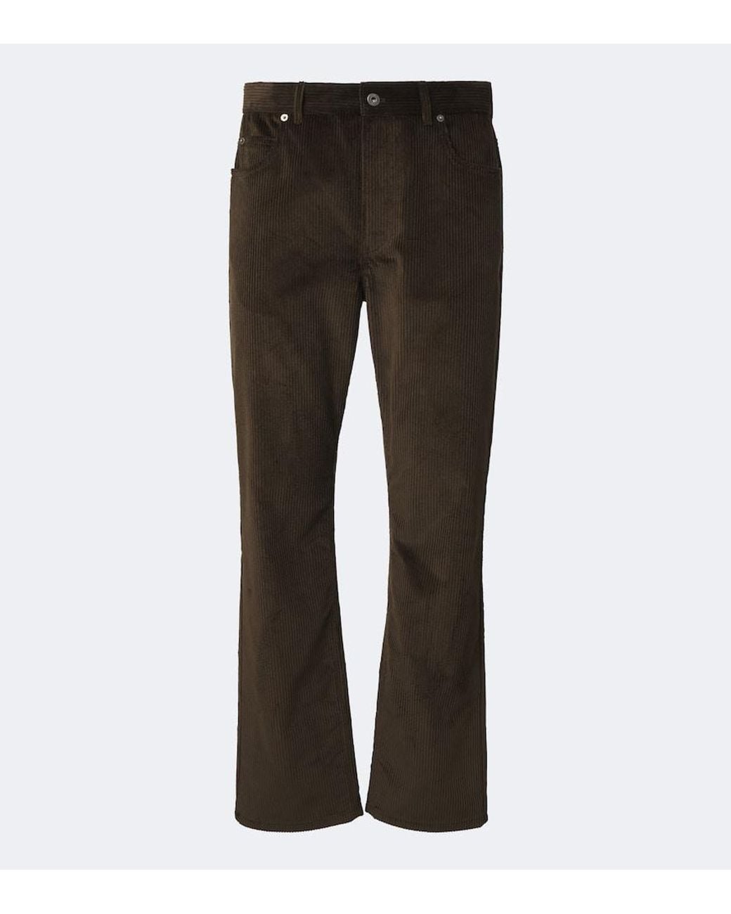 Loewe Gray Cotton Corduroy Straight Pants for men
