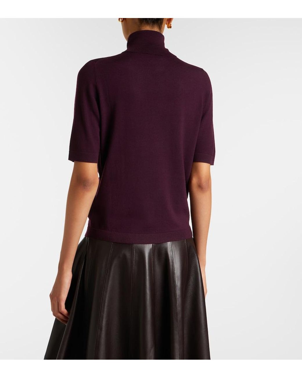 Jardin Des Orangers Red Turtleneck Virgin Wool Sweater