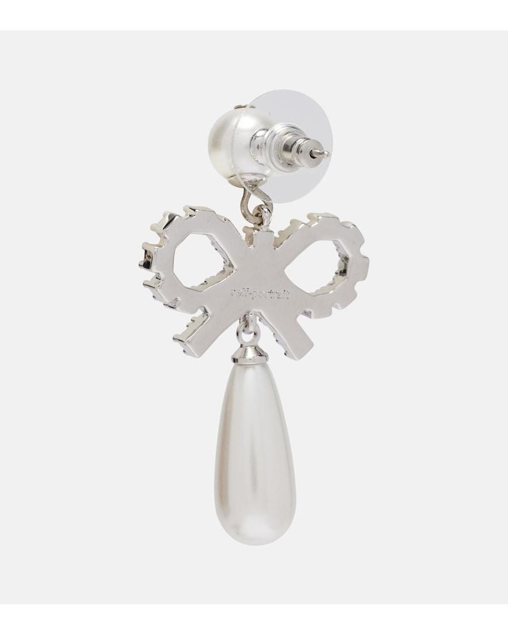 Self-Portrait White Faux Pearl Drop Earrings