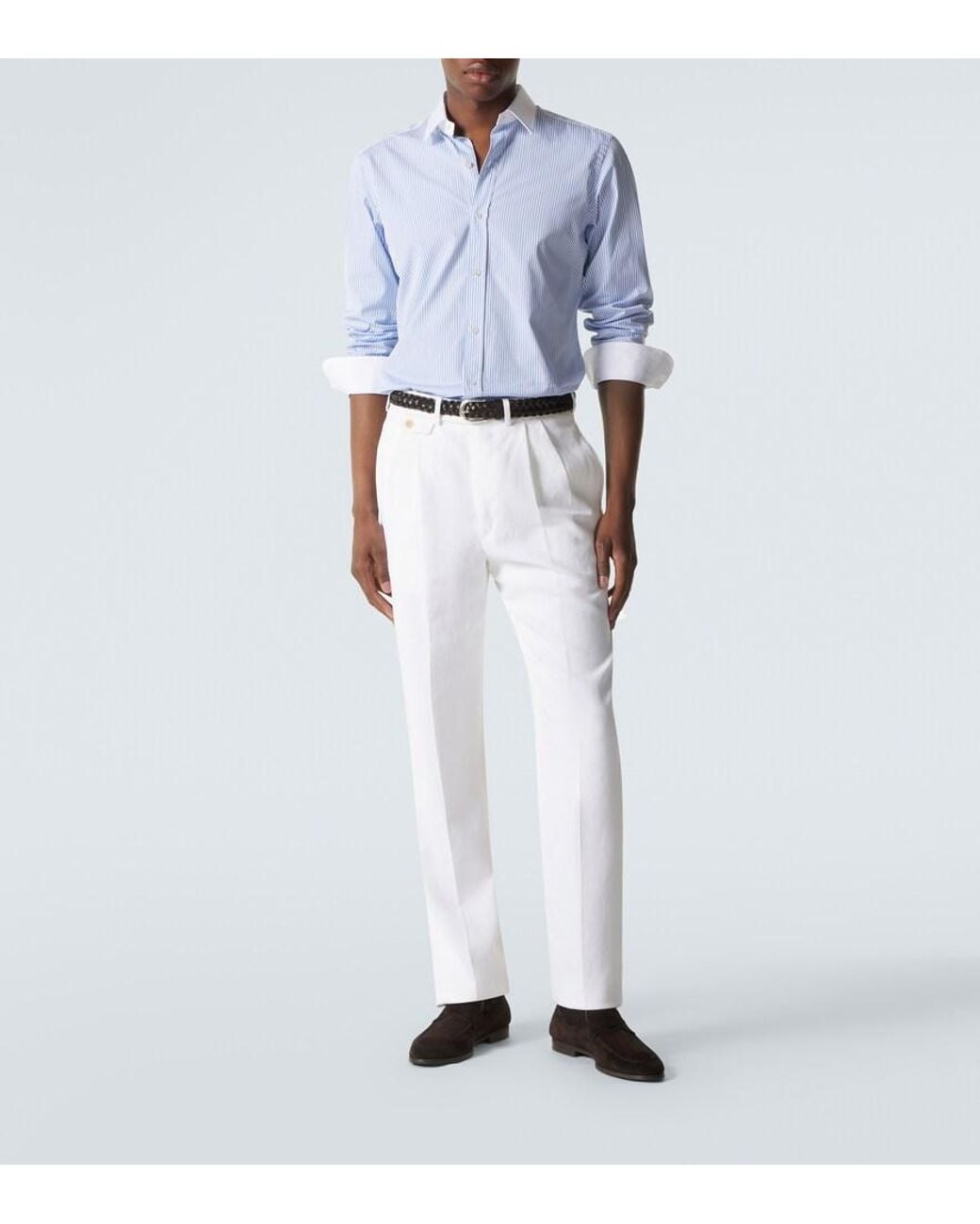 Dunhill Hose Aus Leinen in White für Herren