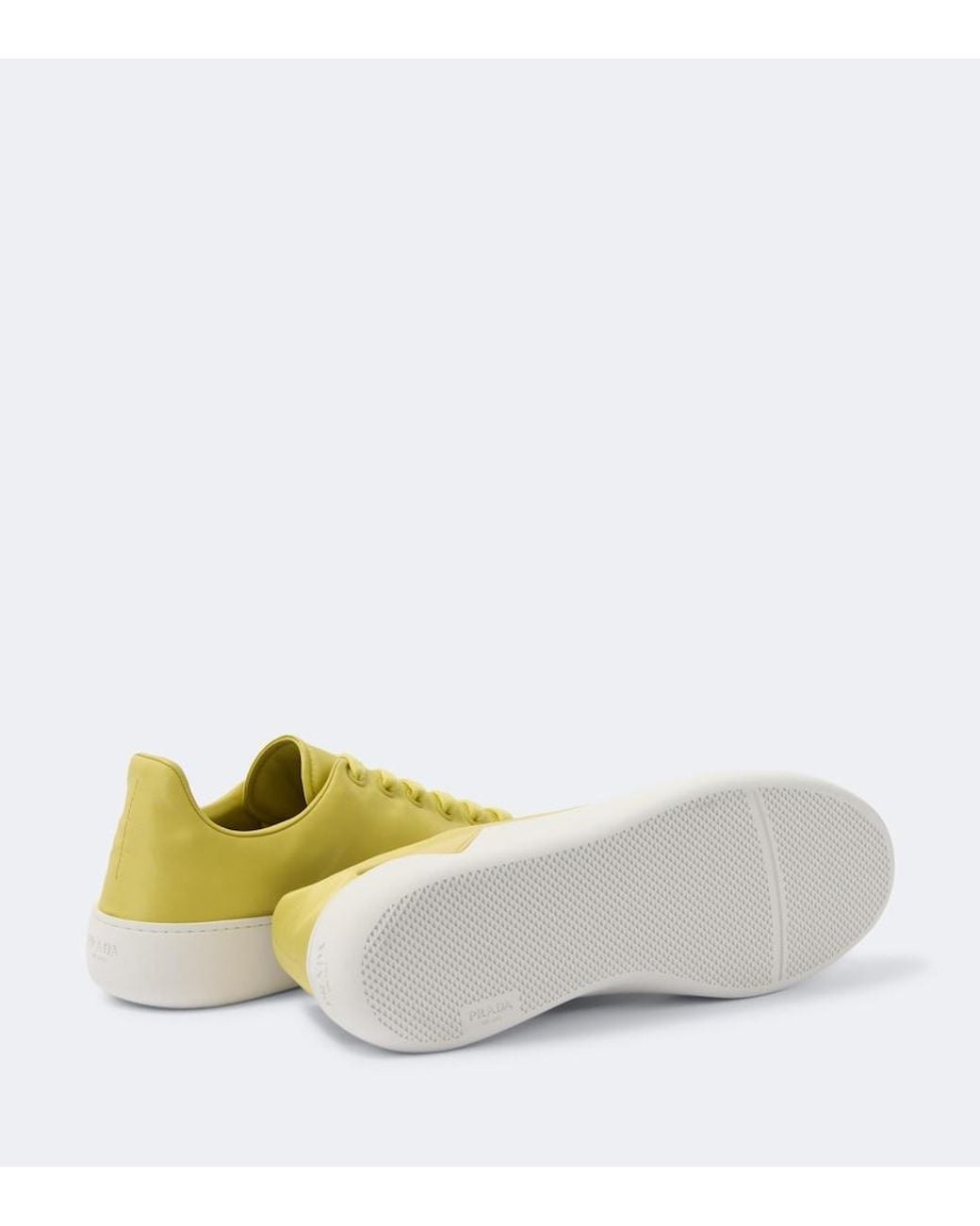 Prada Yellow Court Re-Nylon Sneakers for men