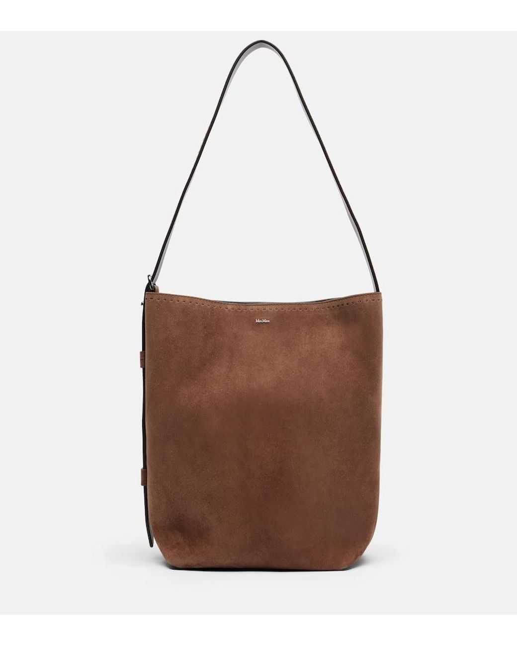 Max Mara Brown Medium Suede Bucket Bag