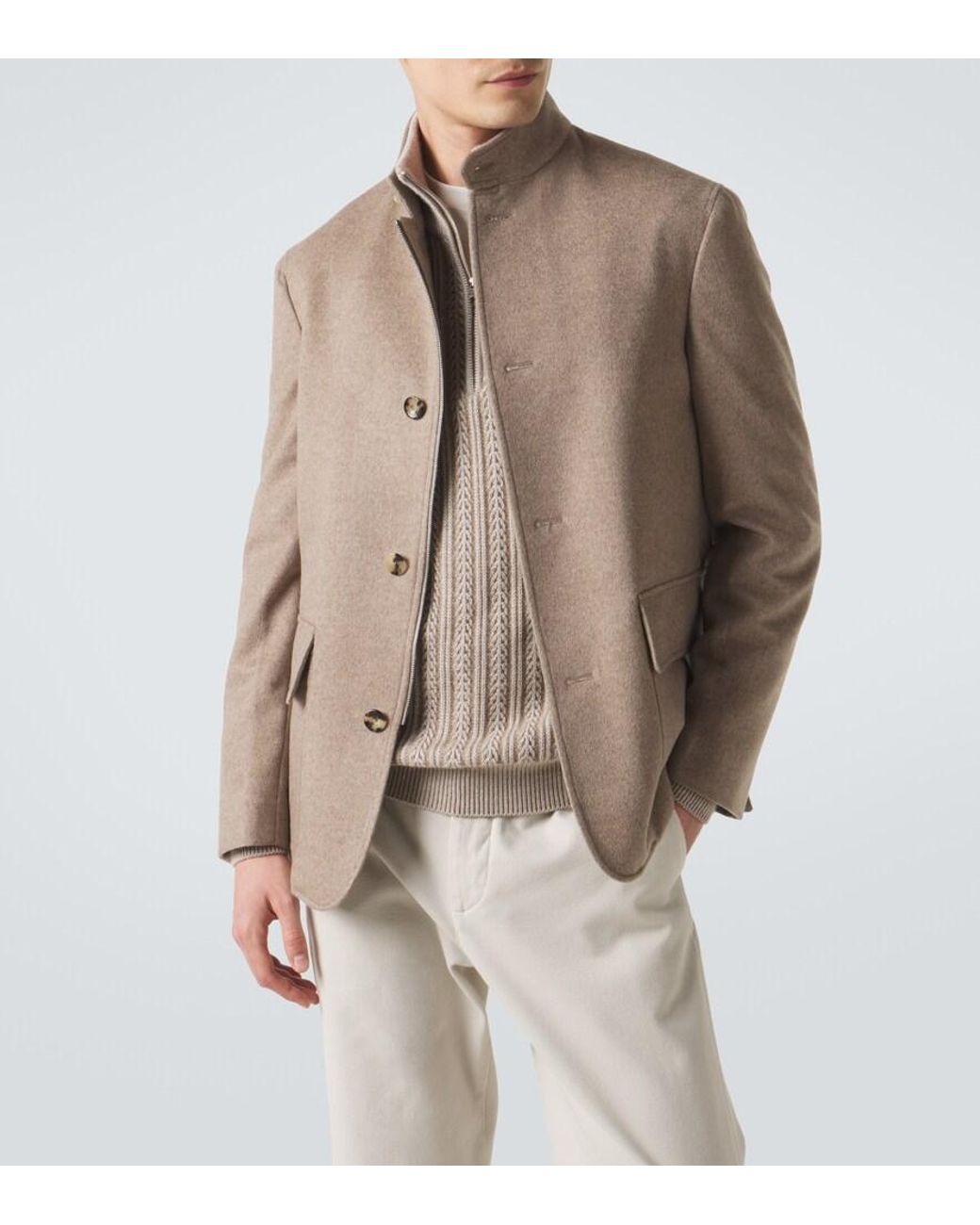 Agnona Natural Cashmere Jacket for men
