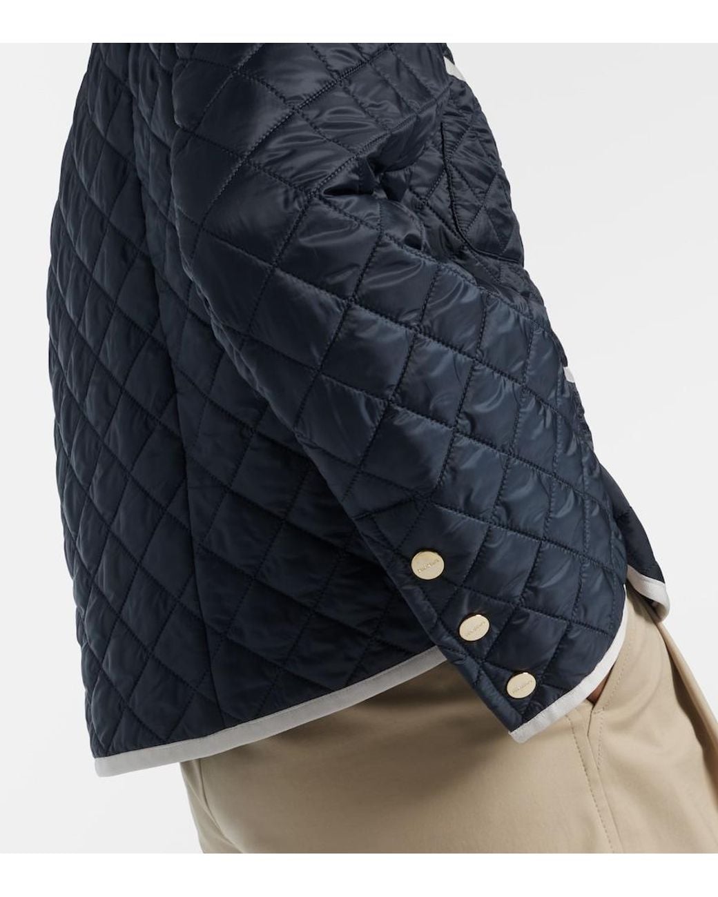 Max Mara Blue Celeste Quilted Jacket