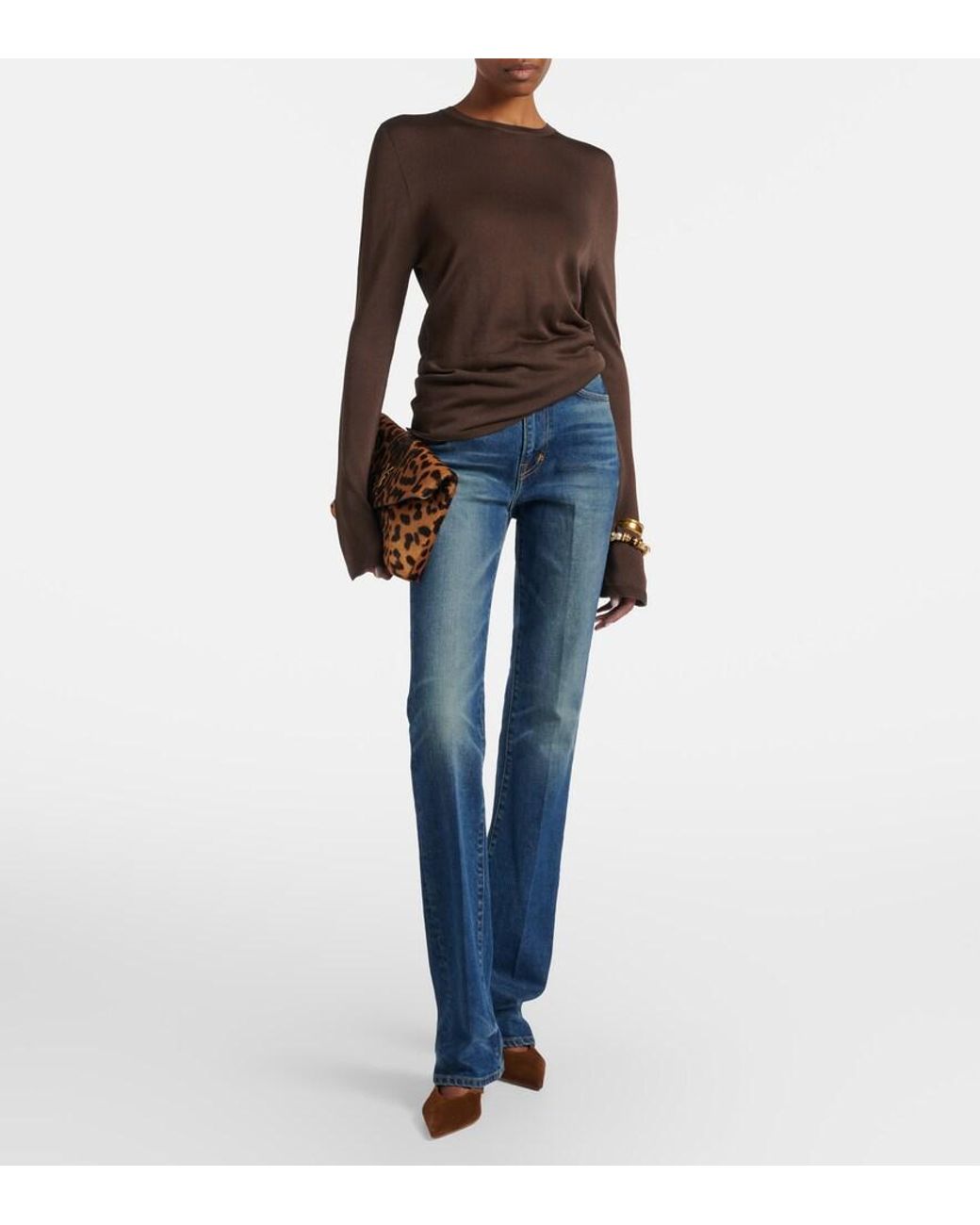 Gianvito Rossi Brown Robbie 55 Suede Slingback Pumps