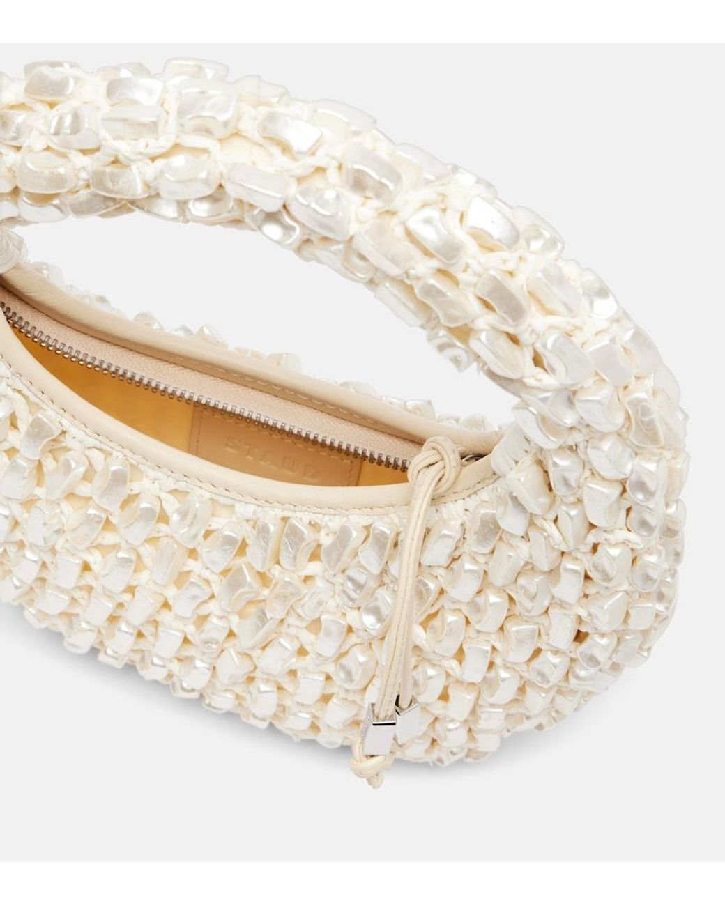 Staud Metallic Reef Crochet Embellished Shoulder Bag