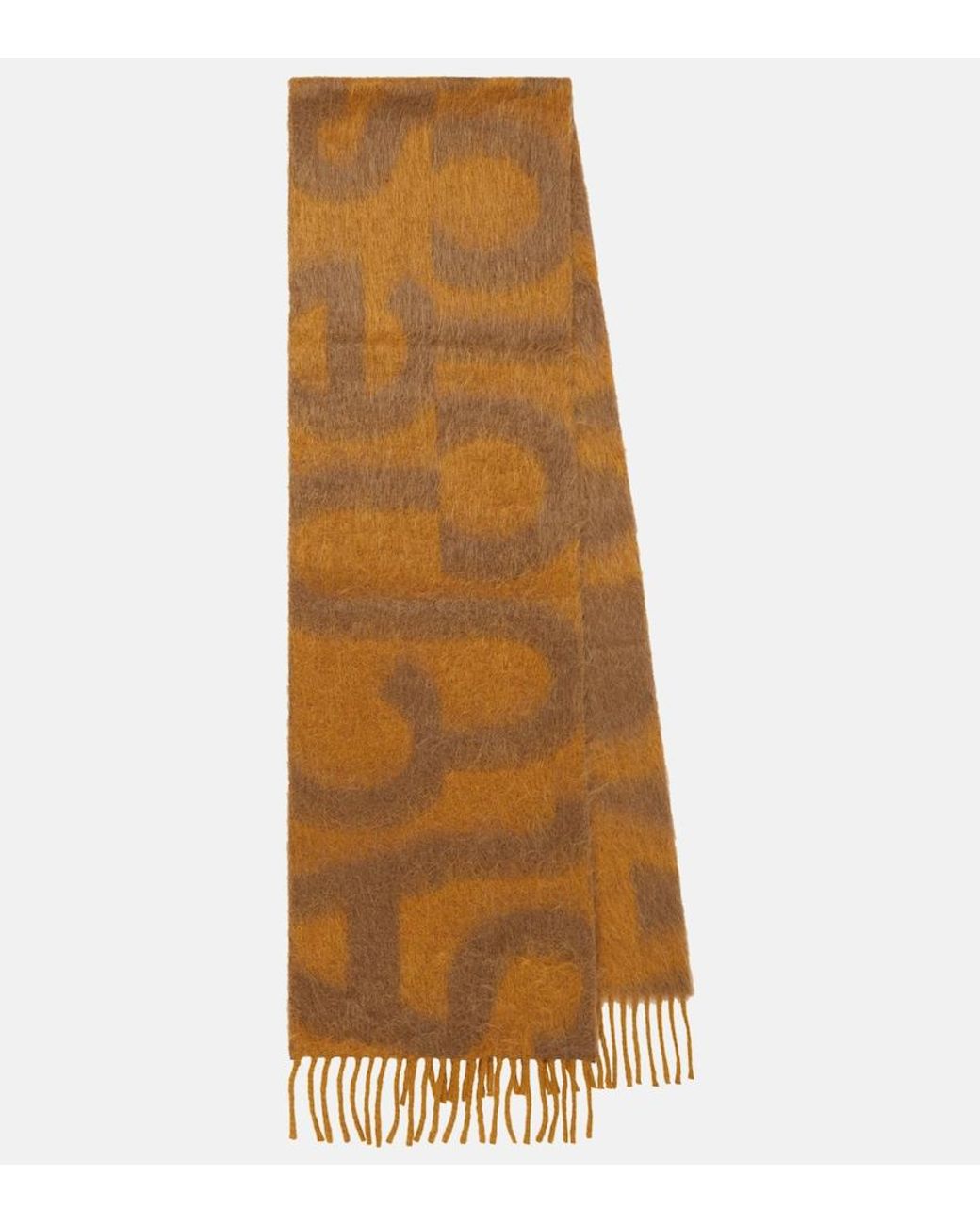 Acne Natural Logo Wool-Blend Scarf