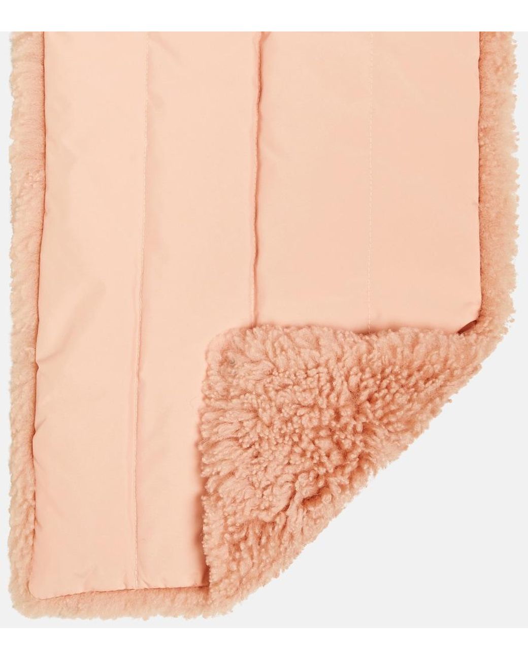 Yves Salomon Pink Padded Shearling Scarf