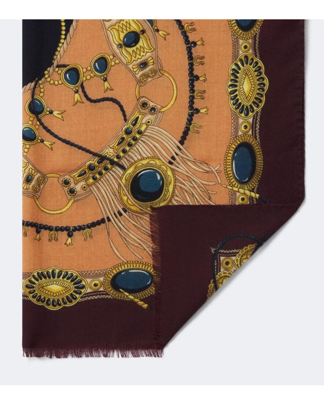Etro Multicolor Jacquard Wool Scarf