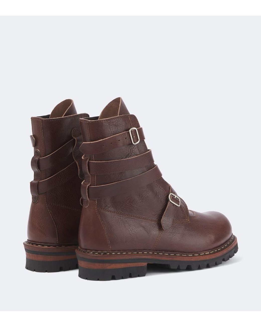 Our Legacy Brown Tanker Leather Ankle Boots for men