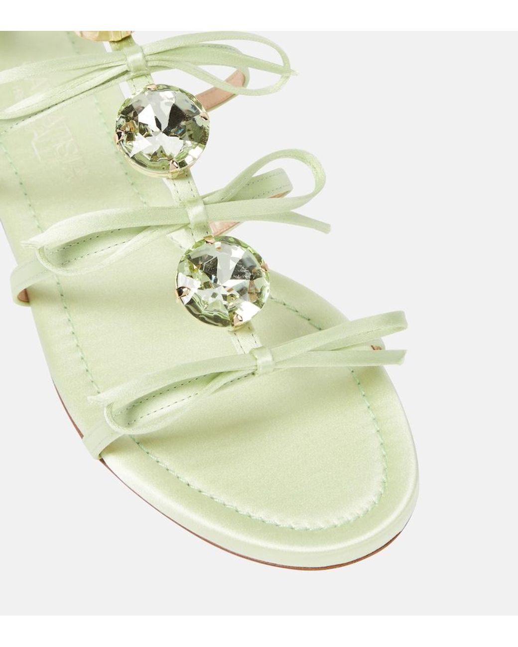 Giambattista Valli Metallic Embellished Satin Sandals
