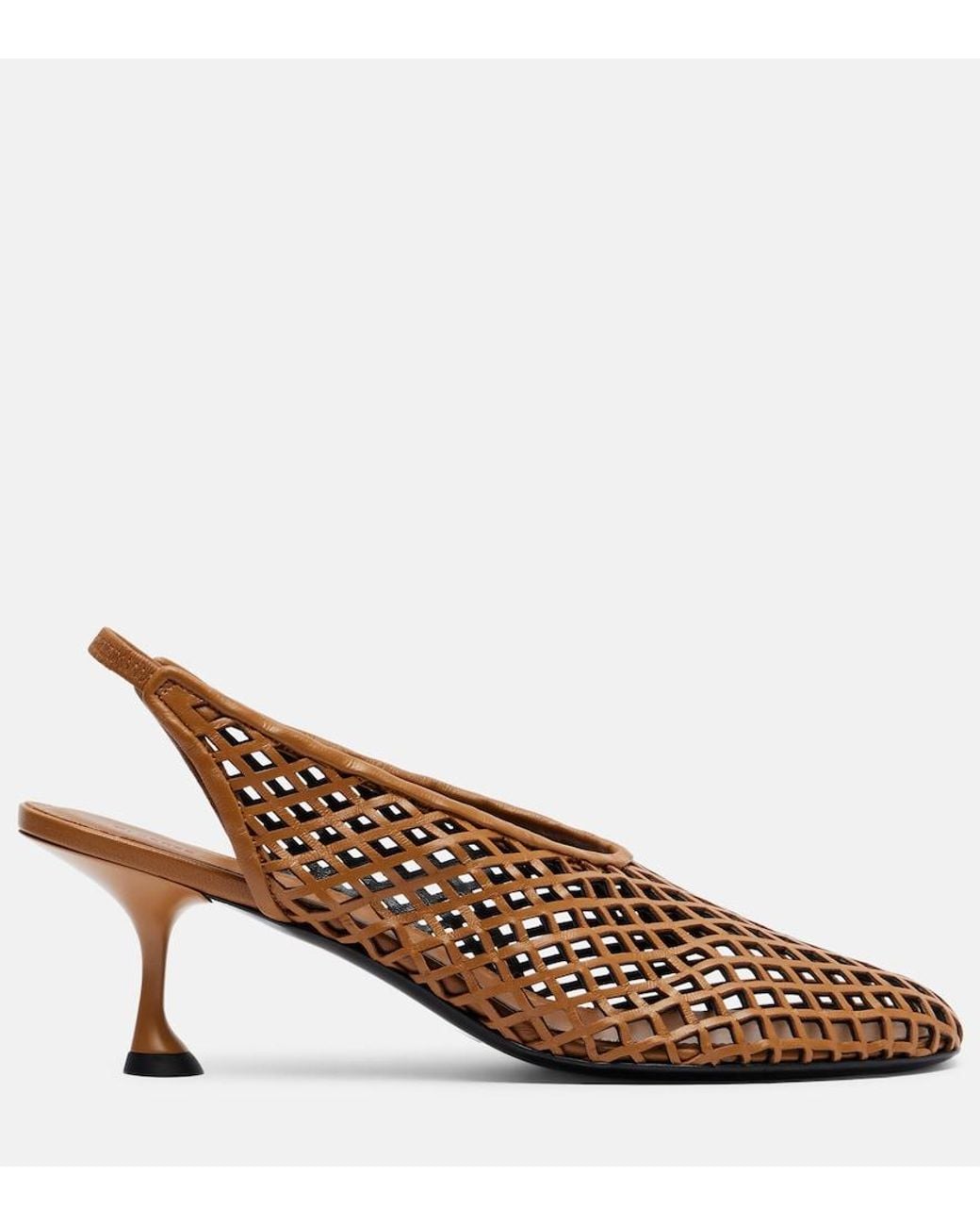 Proenza Schouler Brown Tee Leather Slingback Pumps
