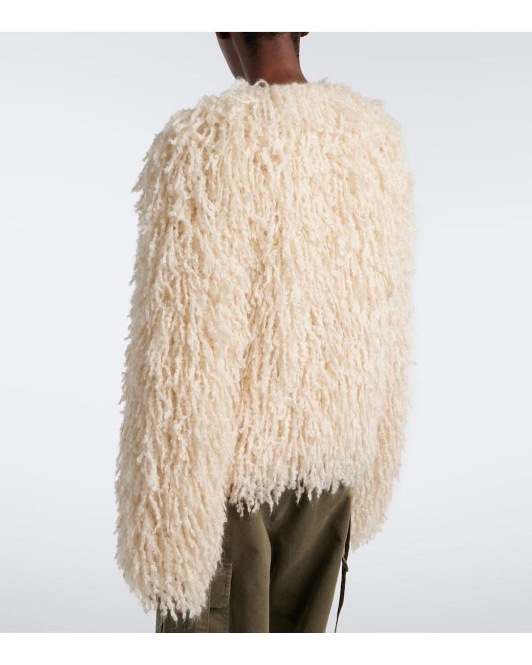 Fendi Natural Mohair, Cashmere, Silk, And Wool Jacket