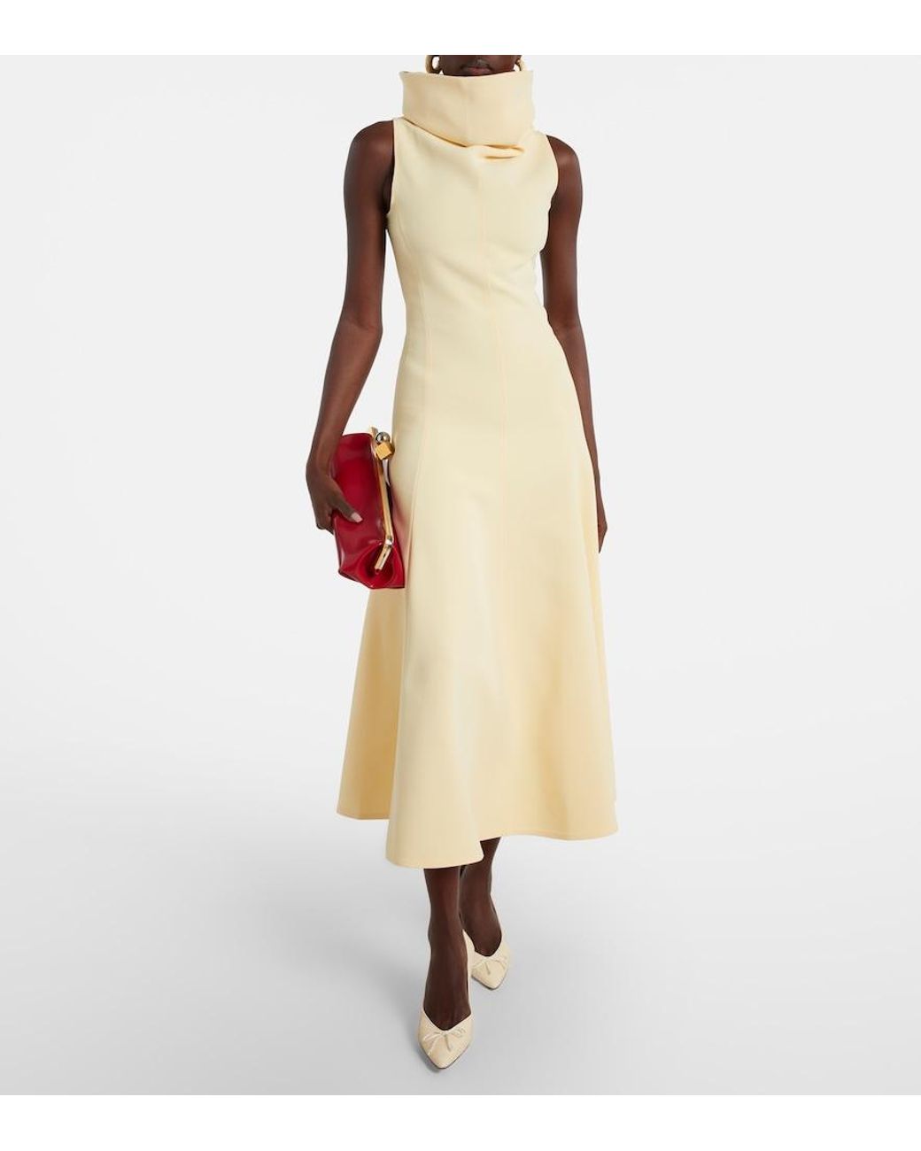 Jacquemus Metallic Triangle Midi Dress