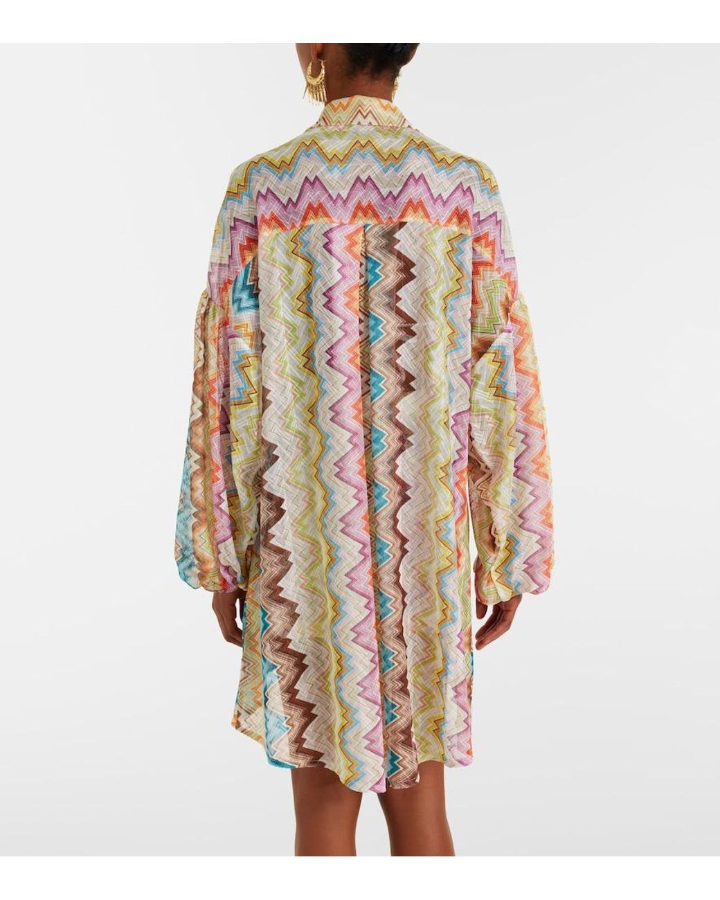 Missoni White Oversize-Hemd Zigzag