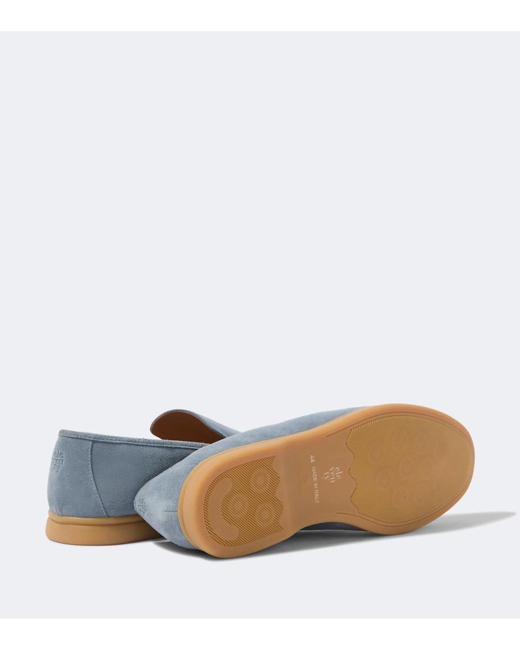 Eleventy Blue Suede Loafers for men